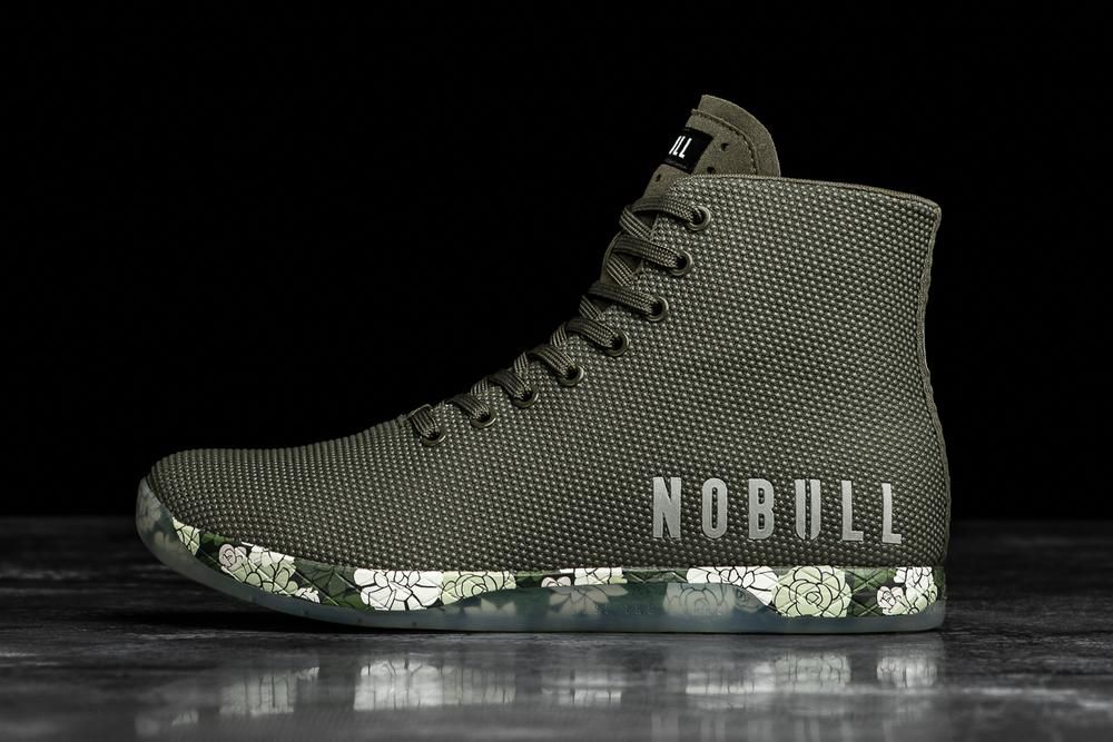 NOBULL High-Top Succulent Superfabric Uzun Spor Ayakkabı Erkek - Yeşil Ordu - Turkiye (WMB-841652)